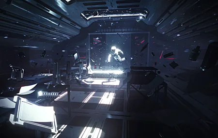 空间 未来主义 AI艺术 科幻 零重力 壁纸 6000×3375