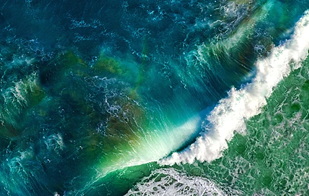 海浪 大海 泡沫 五颜六色 动漫 4K壁纸 3840×2160