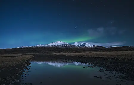 绝美山 雪 风景 繁星 星星 高清壁纸 4092×2733