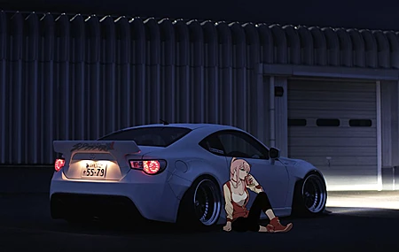 超清汽车 夜间 车辆 白色汽车 零二 DARLING 高清壁纸 3840×2160