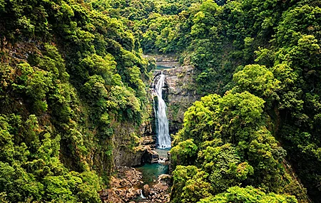 瀑布 自然 风景 森林 4K高清壁纸 3840×2160