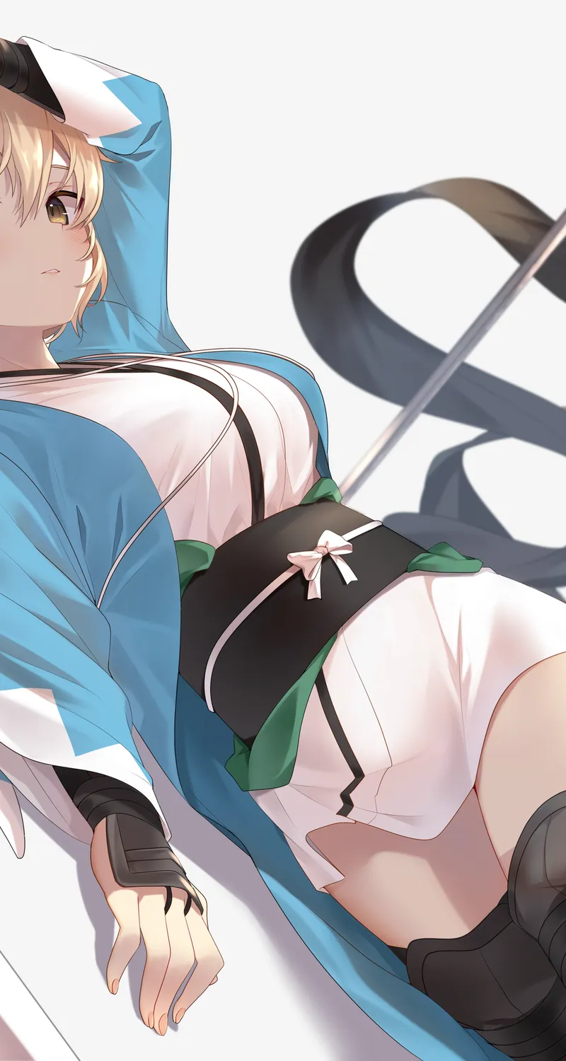 绝美金发 艺术家 动漫 女孩 AI艺术 命运 服装 剑 手机 4K壁纸 4263×4500