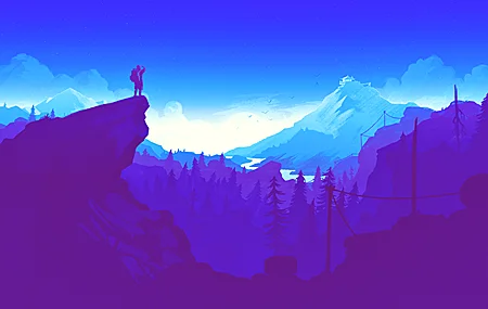热门游戏CG 游戏 艺术 山脉 悬崖 眺望 高清壁纸 3840×2160