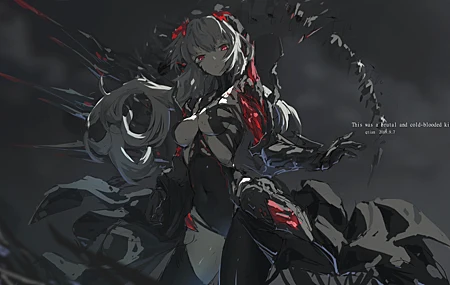 唯美原创 人物 动漫 女孩 AI艺术 插图 灰发 无水印壁纸 5335×3000