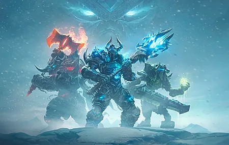 唯美战士 巫妖王 魔兽世界 奇幻艺术 武器 雪 冬天 魔法 游戏CG 死亡骑士 无水印壁纸 3840×2160