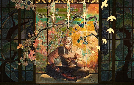 动漫 男孩 柱 鬼灭之刃 樱花 4K高清壁纸 4093×2894