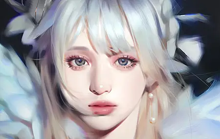热门女 艺术家 脸 长发 特写 AI艺术 高清壁纸 4000×2500