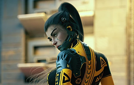 AI艺术 科幻小说 半机械人 艺术状态 壁纸 5120×2880