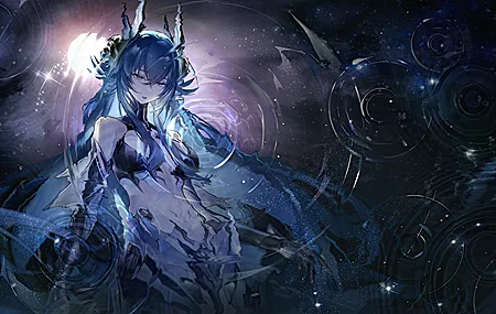 唯美长发 肚子 动漫 女孩 水 明星 涟漪 4K壁纸 3840×2160