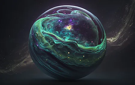 艺术 插图 大理石 伽利 星星 空间 4K高清壁纸 4579×2616