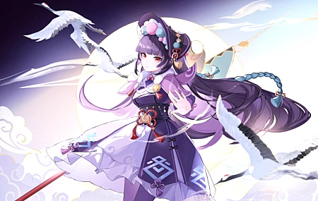 精选红眼睛 动漫 女孩 云锦 玄心影响 鸟 鹅 动物 无水印壁纸 7846×4493