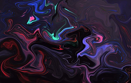 绚丽抽象 流体 液体 图稿 彩色 形状 深色 壁纸 3840×2160