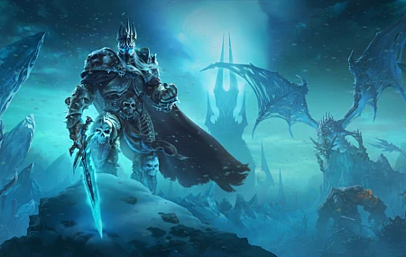 巫妖王 暴雪娱乐 艺术作品 魔兽世界 AI艺术 游戏CG 4K高清壁纸 8085×4154