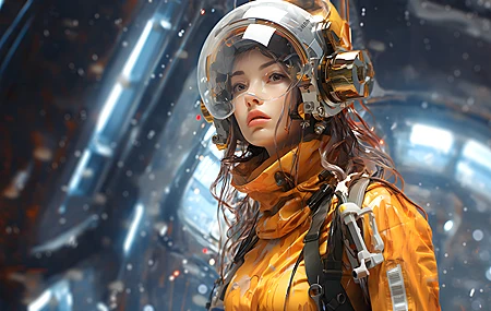 绝美女性 长发 艺术 AI艺术 桌面壁纸 3840×2160