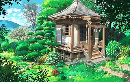 AI艺术 森林 植物 建筑 景观 4K高清壁纸 4893×2690
