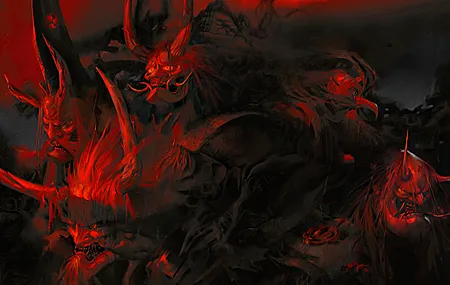 热门传奇 奇幻艺术 艺术 对马之魂 鬼怪 面具 高清壁纸 3840×2160