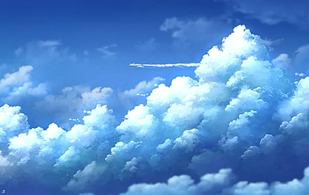 超清天空 云 图稿 年 蓝色 高清壁纸 3840×2160