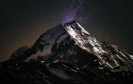风景 山脉 星星 晴朗 晴空 天空 4K高清壁纸 3840×2160
