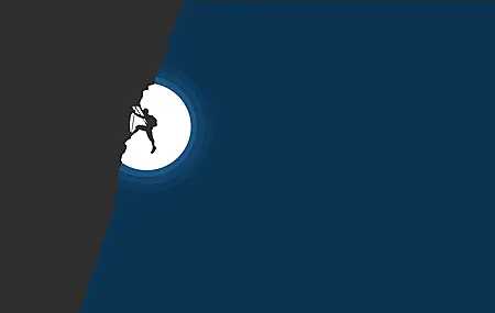 徒步 旅行 插图 夜晚 极简主义 AI艺术 山脉 攀登 壁纸 3840×2160