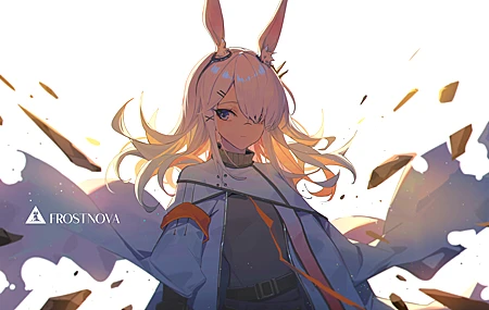 热门动漫 女孩 AI艺术 肖像 明日方舟 兽耳 兔子 兔耳 桌面壁纸 4183×3414