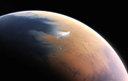 超清火星 太空 行星 海洋 地形 壁纸 7683×4717