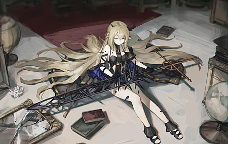 美眉 金发 长发 动漫 女孩 炼金术 明星 武器 壁纸 4912×3473