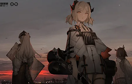 精选金发 动漫 女孩 角 明日方舟 手机壁纸 5462×3072