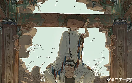 儿童 宗教 疤痕 木材 头带 动漫 男孩 AI艺术 壁纸 4500×2593