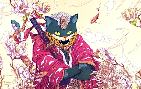 精选AI艺术 奇幻艺术 猫 刀 鱼 鸟 花 毒牙 超现实 高清壁纸 3840×2160