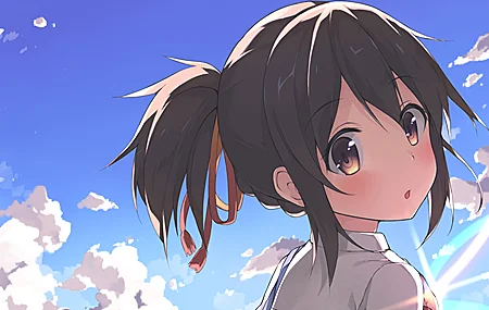 马尾辫 黑发 动漫 女孩 壁纸 3840×2160