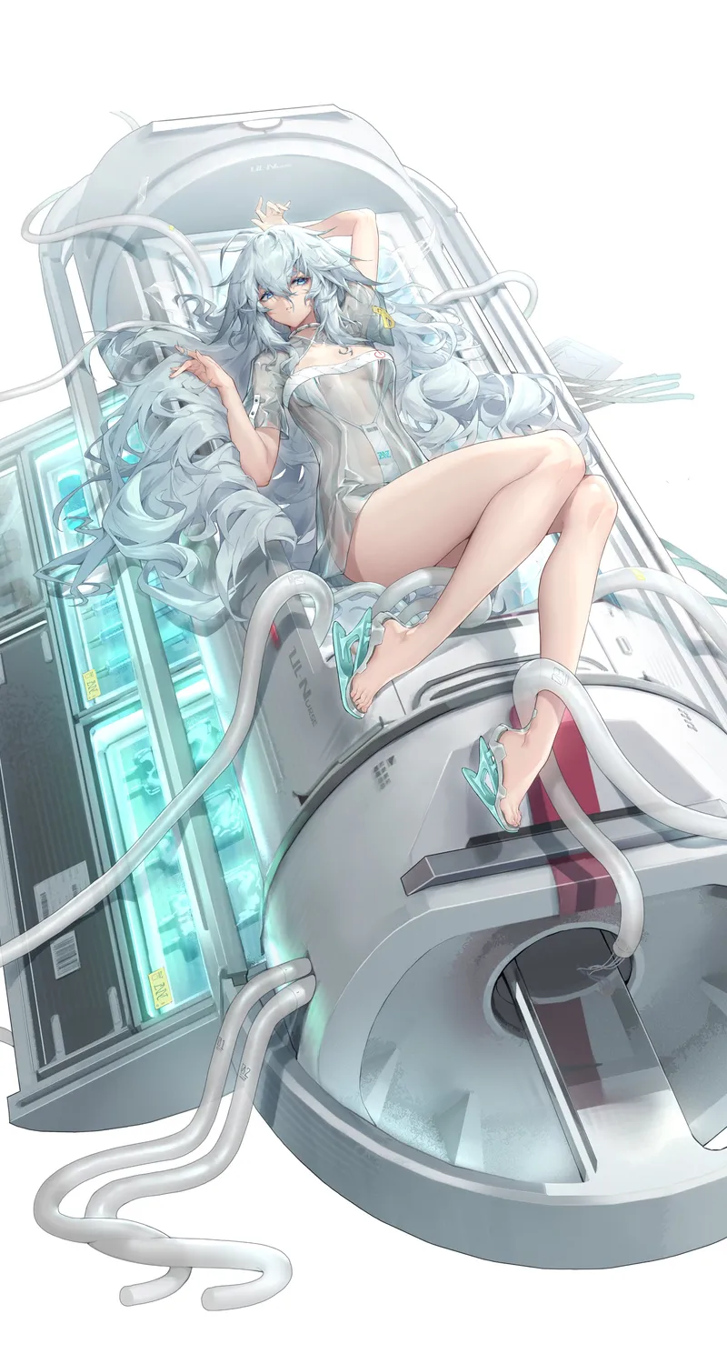 超清腿 长发 仰卧 动漫 女孩 少女前线 手机 手机壁纸 4096×4096