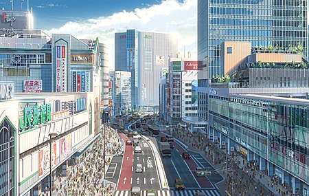 街道 城市 高楼 大厦 车辆 车流 拥挤 商业街 4K高清壁纸 3840×2160