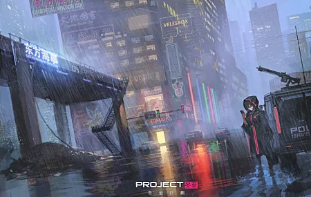 热门黑人士兵 动漫 女孩 雨伞 雨 AI艺术 手机壁纸 6251×4125