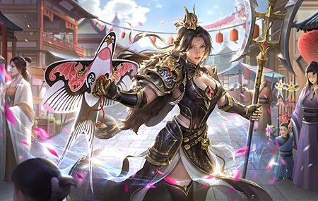 绝美电子游戏 人物 血果沙 三国 女孩 高清壁纸 6098×2963