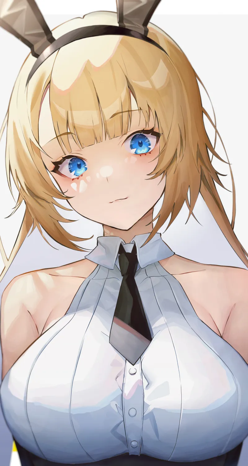 卡比 金发 蓝眼睛 动漫 女孩 蔚蓝小巷 兔耳朵 手机 高清壁纸 4330×5774