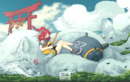 AI艺术 插图 角色设计 赛博朋克 奇幻艺术 鸟取 动物 巨人 云 壁纸 8192×4124