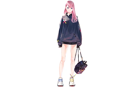 原创 人物 粉色头发 蓝眼睛 动漫 女孩 4K高清壁纸 3840×2160