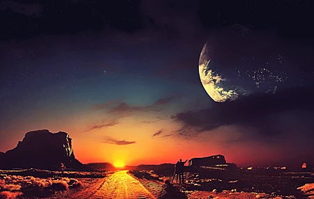 科幻 概念艺术 星星 风景 空间 AI艺术 黑暗 奇幻艺术 壁纸 3840×2160