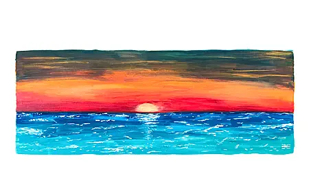 绝美日落 绘画 大海 桌面壁纸 3840×2160