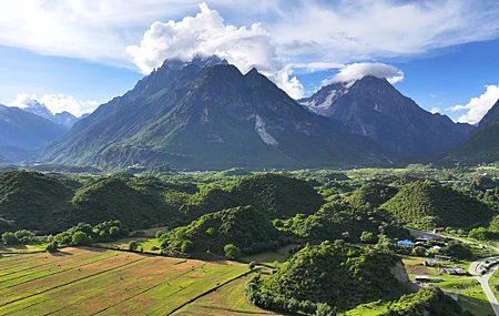 雪峰 自然 天空 云 树 风景 山 壁纸 5280×2970