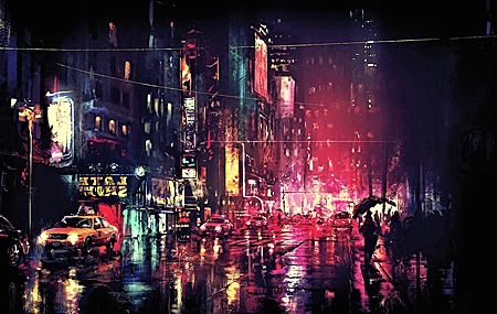 奇幻艺术 城市 景观 夜晚 4K高清壁纸 3840×2160