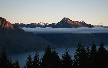 风景 森林 山脉 云 水 湖 自然 壁纸 6145×4097