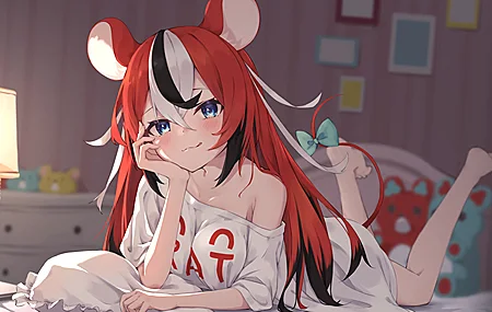 绚丽动漫 女孩 全息 虚拟 兽耳 尾巴 壁纸 3840×2160