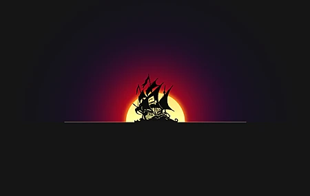 极简主义 海盗船 太阳 黑暗 简单背景 海盗湾 桌面壁纸 3840×2160