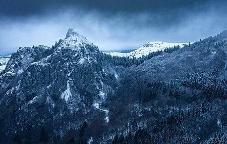 唯美自然 山脉 寒冷 户外 冬季 雪峰 雪山 风景 手机壁纸 3840×2160