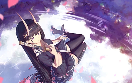 热门魔女 动漫 女孩 魔角 号角 剑 袜子 水 校服 蔚蓝巷 碧蓝航线 高清壁纸 4919×3076