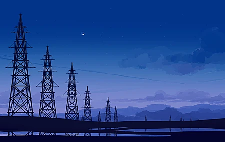 优雅 AI艺术 图片 插图 素描 风景 夜晚 夜景 倒影 云 月亮 壁纸 5640×2400