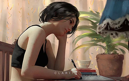 绚丽妇女 黑发 原创 人物 AI艺术 植物 露脐上衣 4K壁纸 4096×2205
