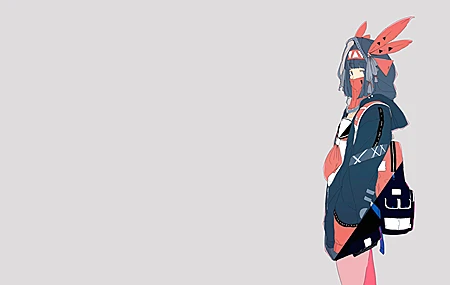 超清原创 人物 大熊猫 简单背景 动漫 女孩 街头服饰 面具 高清壁纸 3840×2160