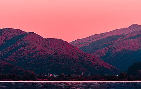 自然 日落 傍晚 山脉 风景 手机壁纸 3840×2160